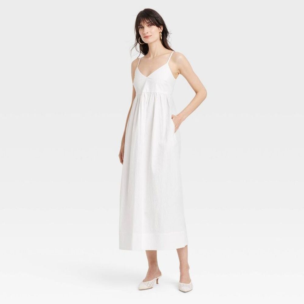 a new day White Maxi Sundress with Spaghetti Straps